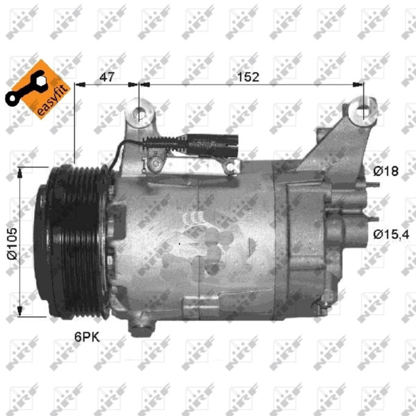 Compresor, climatizare NRF 32409 pentru 