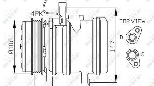 Compresor, climatizare NRF 32436