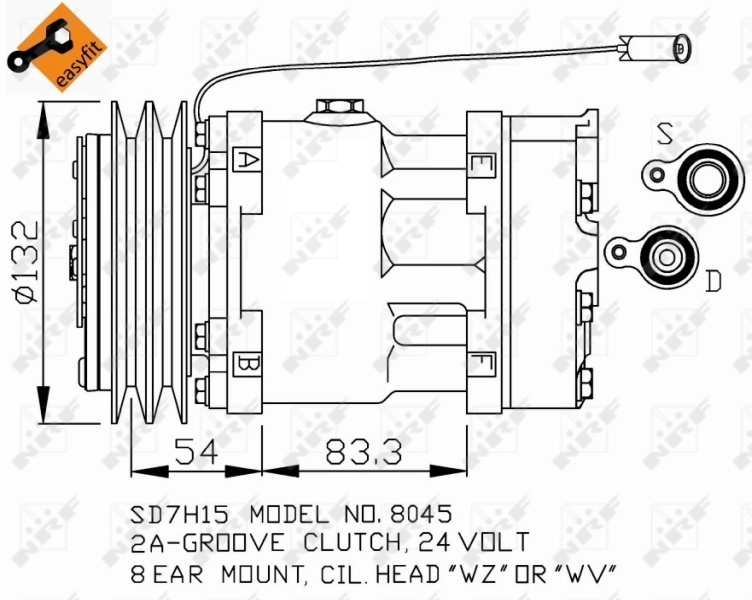 Compresor, climatizare NRF 32469 compati