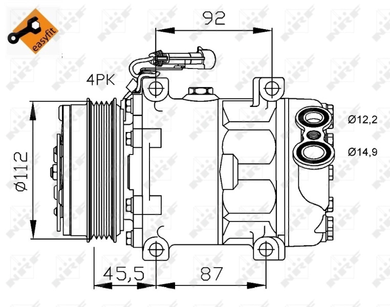 Compresor, climatizare NRF 32701 model I