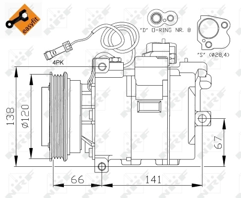 Compresor climatizare NRF VW PASSAT B5 V
