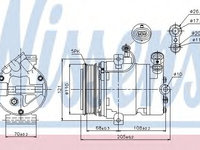 Compresor, climatizare OPEL ASTRA G combi (F35_) (1998 - 2009) NISSENS 89197