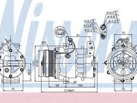 Compresor, climatizare OPEL ASTRA G Cupe (F07) (2000 - 2005) NISSENS 89037 piesa NOUA