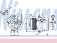 Compresor, climatizare OPEL ASTRA G Delvan (F70) (1999 - 2005) NISSENS 89038