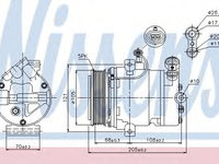 Compresor, climatizare OPEL ASTRA G Delvan (F70) (1999 - 2005) NISSENS 89024
