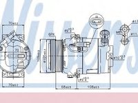 Compresor, climatizare OPEL ASTRA H (L48) (2004 - 2016) NISSENS 89096 piesa NOUA