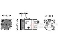 Compresor, climatizare OPEL OMEGA A combi (66_, 67_), OPEL OMEGA A (16_, 17_, 19_) - VAN WEZEL 3700K278