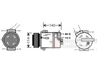 Compresor, climatizare OPEL VECTRA C, OPEL VECTRA C GTS, SAAB 9-3 limuzina (YS3F) - VAN WEZEL 3700K451