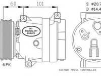 Compresor, climatizare OPEL VIVARO caroserie (F7) (2001 - 2014) NRF 32102 piesa NOUA