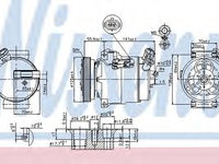 Compresor, climatizare OPEL ZAFIRA A (F75) (1999 - 2005) NISSENS 89308 piesa NOUA