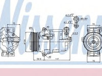 Compresor, climatizare OPEL ZAFIRA B (A05) (2005 - 2016) NISSENS 89041