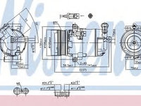 Compresor, climatizare OPEL ZAFIRA B (A05) (2005 - 2016) NISSENS 890006 piesa NOUA