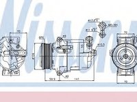 Compresor, climatizare OPEL ZAFIRA B (A05) (2005 - 2016) NISSENS 89041 piesa NOUA