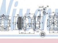 Compresor, climatizare PEUGEOT 206 hatchback (2A/C) (1998 - 2016) NISSENS 89053