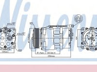 Compresor, climatizare PEUGEOT 206 Hatchback (2A/C) (1998 - 2016) NISSENS 89055 piesa NOUA