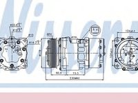 Compresor, climatizare PEUGEOT 307 CC (3B) (2003 - 2016) NISSENS 89195 piesa NOUA