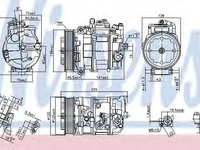 Compresor, climatizare PORSCHE CAYENNE (9PA, 955) (2002 - 2010) NISSENS 890294 piesa NOUA