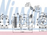 Compresor, climatizare RENAULT CLIO II (BB0/1/2, CB0/1/2) (1998 - 2005) NISSENS 89159 piesa NOUA