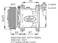 Compresor, climatizare RENAULT CLIO II (BB0/1/2, CB0/1/2) (1998 - 2005) NRF 32235 piesa NOUA