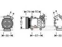 Compresor, climatizare RENAULT EURO CLIO III (BR0/1, CR0/1), RENAULT CLIO Grandtour (KR0/1_) - VAN WEZEL 4300K452