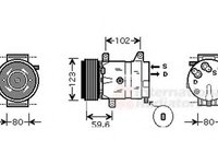 Compresor, climatizare RENAULT LAGUNA II (BG0/1_), RENAULT LAGUNA II Sport Tourer (KG0/1_), RENAULT VEL SATIS (BJ0_) - VAN WEZEL 4300K345