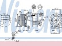 Compresor, climatizare RENAULT LAGUNA III (BT0/1) (2007 - 2016) NISSENS 89392 piesa NOUA