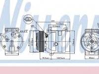 Compresor, climatizare RENAULT MEGANE I Break (KA0/1) (1999 - 2003) NISSENS 89063 piesa NOUA