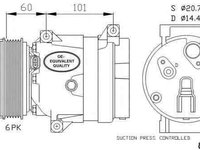 Compresor, climatizare RENAULT MEGANE I Classic (LA0/1_) NRF 32102
