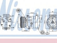 Compresor, climatizare RENAULT MEGANE II (BM0/1, CM0/1) (2002 - 2011) NISSENS 89267 piesa NOUA