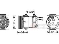 Compresor, climatizare RENAULT MEGANE II (BM0/1_, CM0/1_), RENAULT Scenic II (JM0/1_), RENAULT MEGANE II Coup-Cabriolet (EM0/1_) - VAN WEZEL 4300K4
