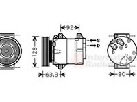Compresor, climatizare RENAULT MEGANE II (BM0/1_, CM0/1_), RENAULT Scenic II (JM0/1_), RENAULT MEGANE II Coup-Cabriolet (EM0/1_) - VAN WEZEL 4300K3