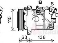 Compresor, climatizare RENAULT MEGANE III hatchback (BZ0_), RENAULT MEGANE III cupe (DZ0/1_), RENAULT GRAN TOUR III combi (KZ0/1) - VAN WEZEL 4300K491