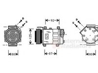 Compresor, climatizare RENAULT SAFRANE Mk II (B54_) - VAN WEZEL 4300K046