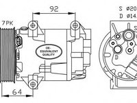 Compresor, climatizare RENAULT SCENIC I (JA0/1) (1999 - 2003) NRF 32424 piesa NOUA
