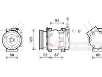 Compresor, climatizare RENAULT SYMBOL I (LB0/1/2_), DACIA LOGAN (LS_), DACIA LOGAN MCV (KS_) - VAN WEZEL 4300K479