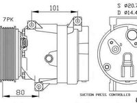 Compresor, climatizare RENAULT TRAFIC II caroserie (FL) NRF 32481G