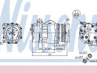 Compresor, climatizare SEAT ALHAMBRA (7V8, 7V9) (1996 - 2010) NISSENS 89165 piesa NOUA