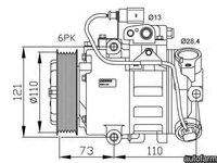 Compresor, climatizare SEAT IBIZA IV (6L1) NRF 32225G