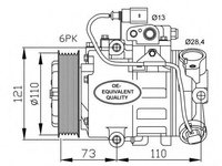 Compresor, climatizare SKODA FABIA II Combi (2007 - 2014) NRF 32225 piesa NOUA