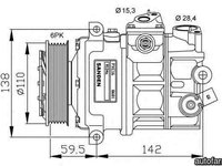 Compresor, climatizare SKODA OCTAVIA (5E3) NRF 32147G
