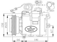 Compresor, climatizare SKODA SUPERB I (3U4) (2001 - 2008) NRF 32104 piesa NOUA