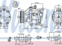 Compresor, climatizare TOYOTA COROLLA Limuzina (E12J, E12T) (2001 - 2008) NISSENS 890036 piesa NOUA