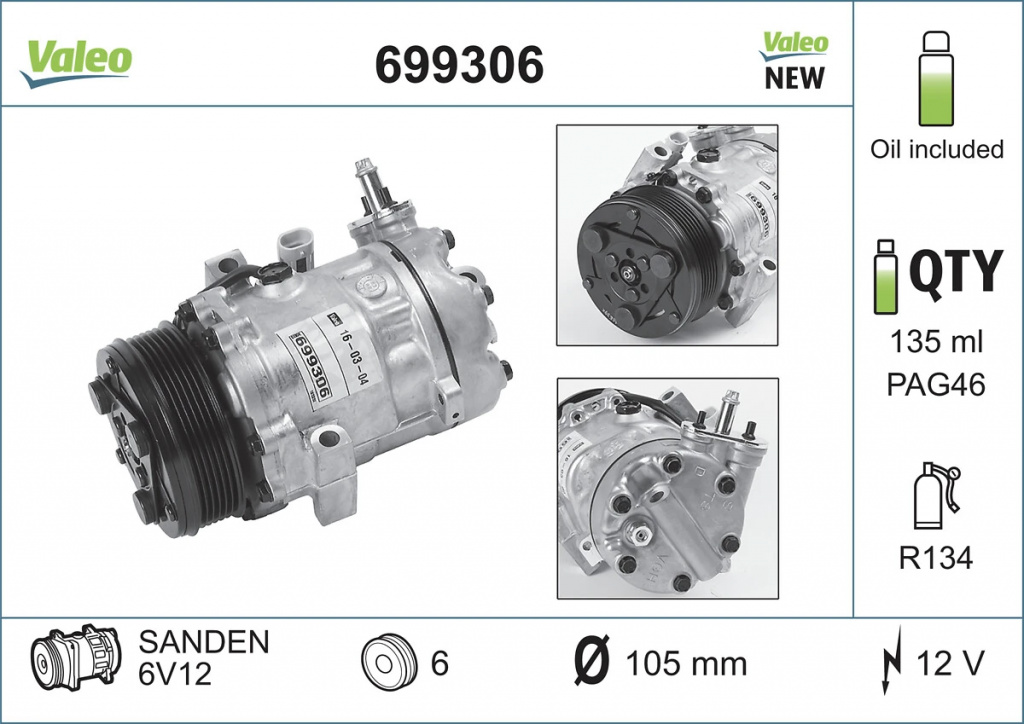 Compresor climatizare Valeo VAUXHALL ASTRAVAN Mk I