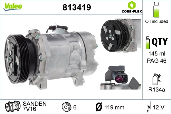 Compresor climatizare Valeo VW NEW BEETLE (9C1, 1C