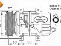 Compresor, climatizare VOLVO S60 I (2000 - 2010) NRF 32109 piesa NOUA