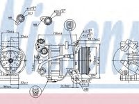 Compresor, climatizare VOLVO V60 (2010 - 2016) NISSENS 89350 piesa NOUA