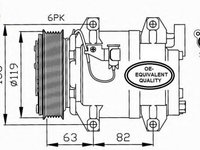 Compresor, climatizare VOLVO V70 II (SW) (2000 - 2007) NRF 32211 piesa NOUA