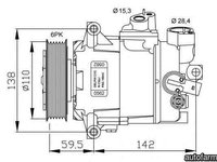 Compresor, climatizare VW CRAFTER 30-50 platou / sasiu (2F_) NRF 32500G