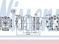 Compresor, climatizare VW GOLF III (1H1) (1991 - 1998) NISSENS 89040 piesa NOUA