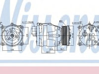 Compresor, climatizare VW GOLF III Variant (1H5) (1993 - 1999) NISSENS 89048 piesa NOUA